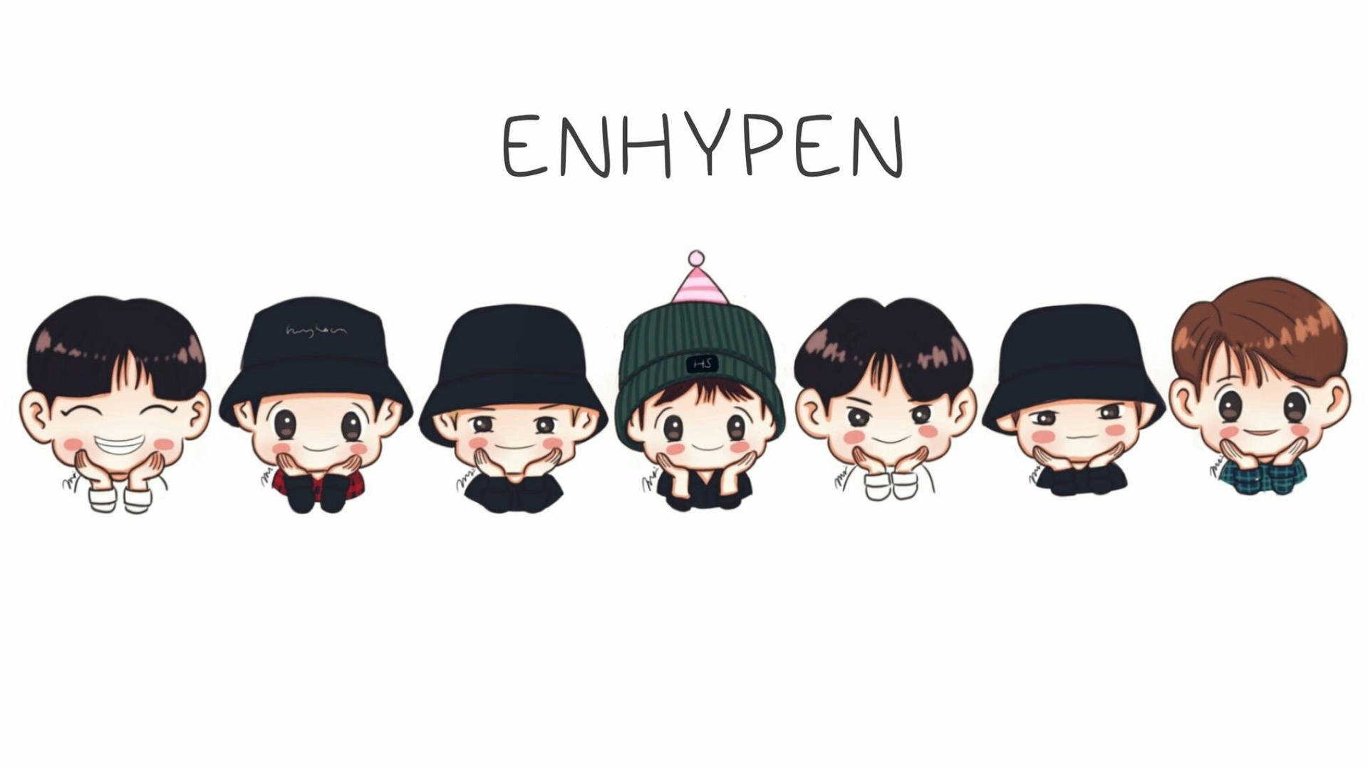 Enhypen Chibi Fanart Ms5h2yj5j2mrg74p Wallpaper