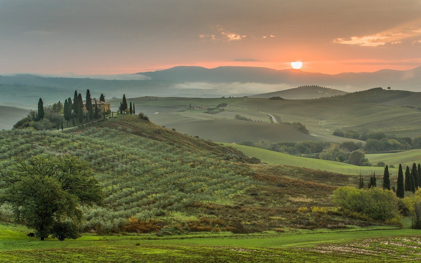 Beautiful Tuscany Scenery Wallpaper Stock