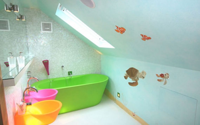 Funny turtle wallpaper kids bathroom wallpaper design for exclusive 665x415