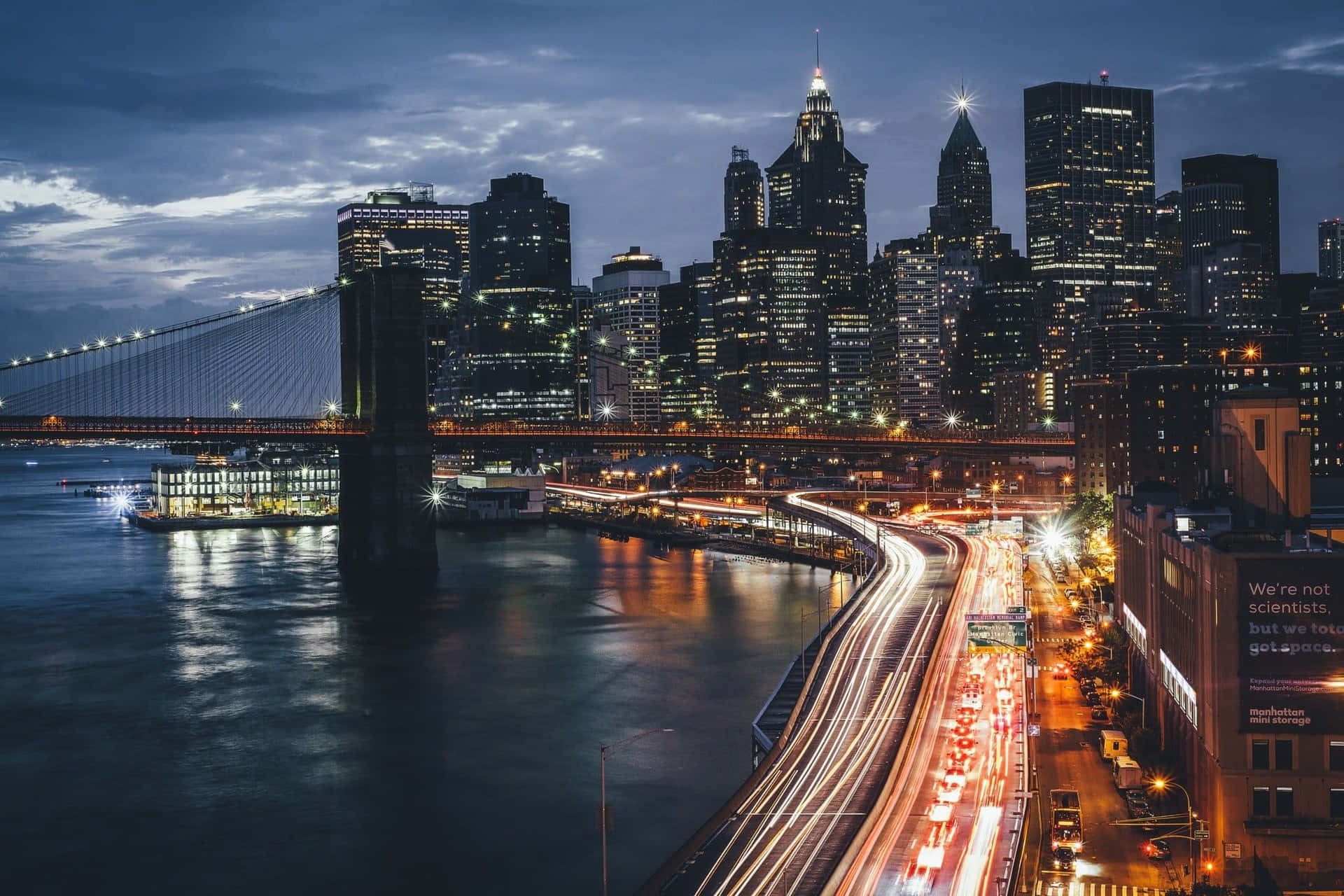 New York City At Night Picture Wallpaper