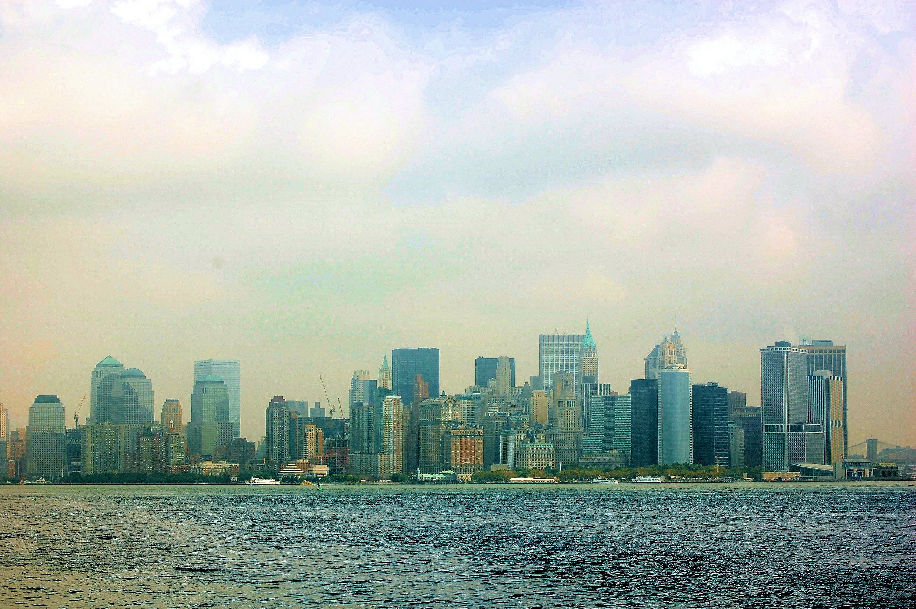 Nyc Skyline Seen From Statue Of Liberty Jpg