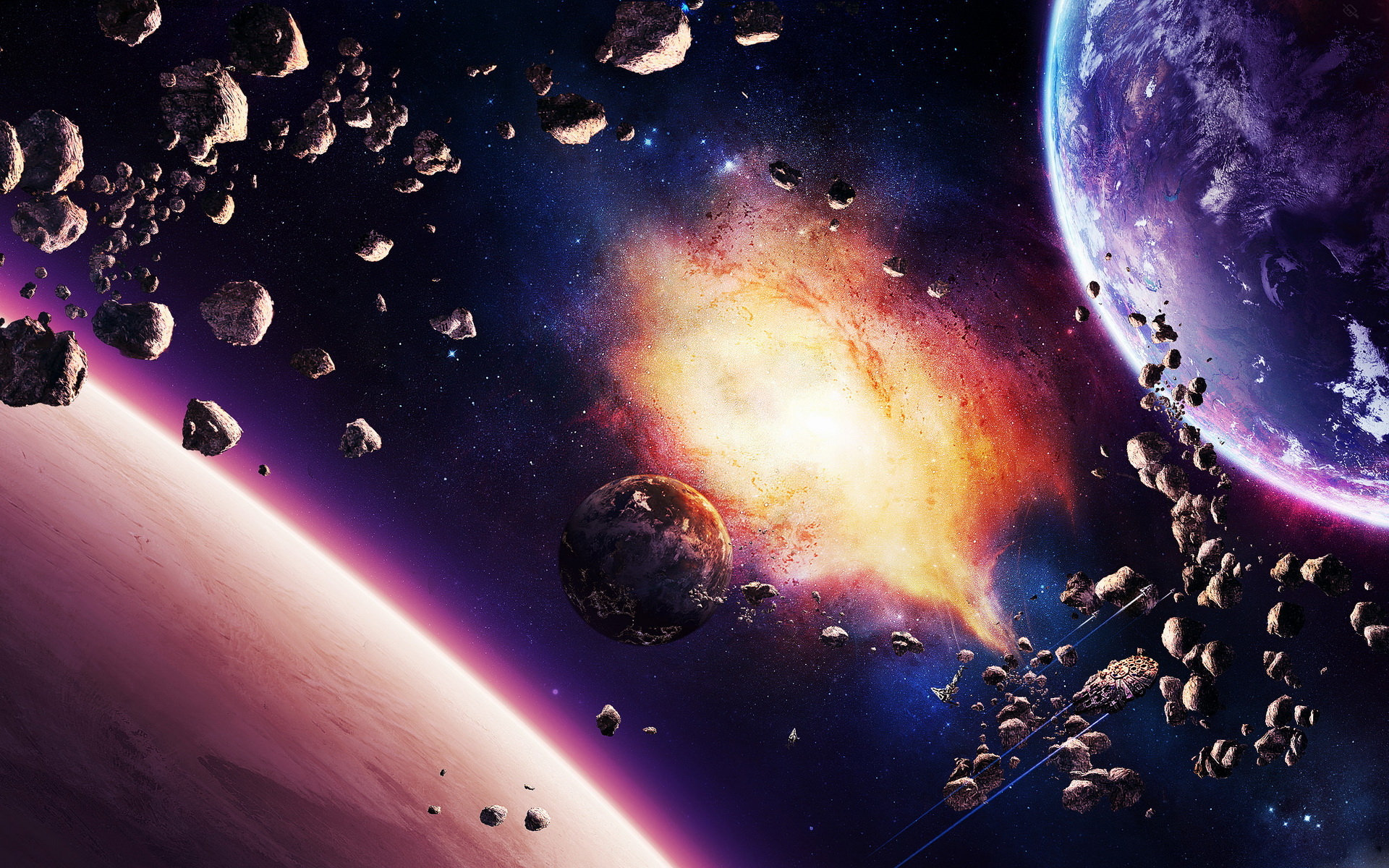 Stars And Asteroids Wallpaper Image Pictures