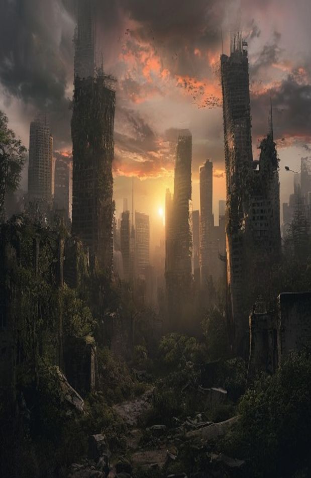 Destroyed City Background