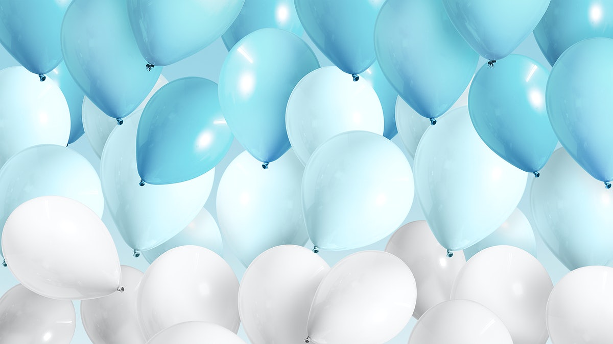 Pastel Blue Balloon Background