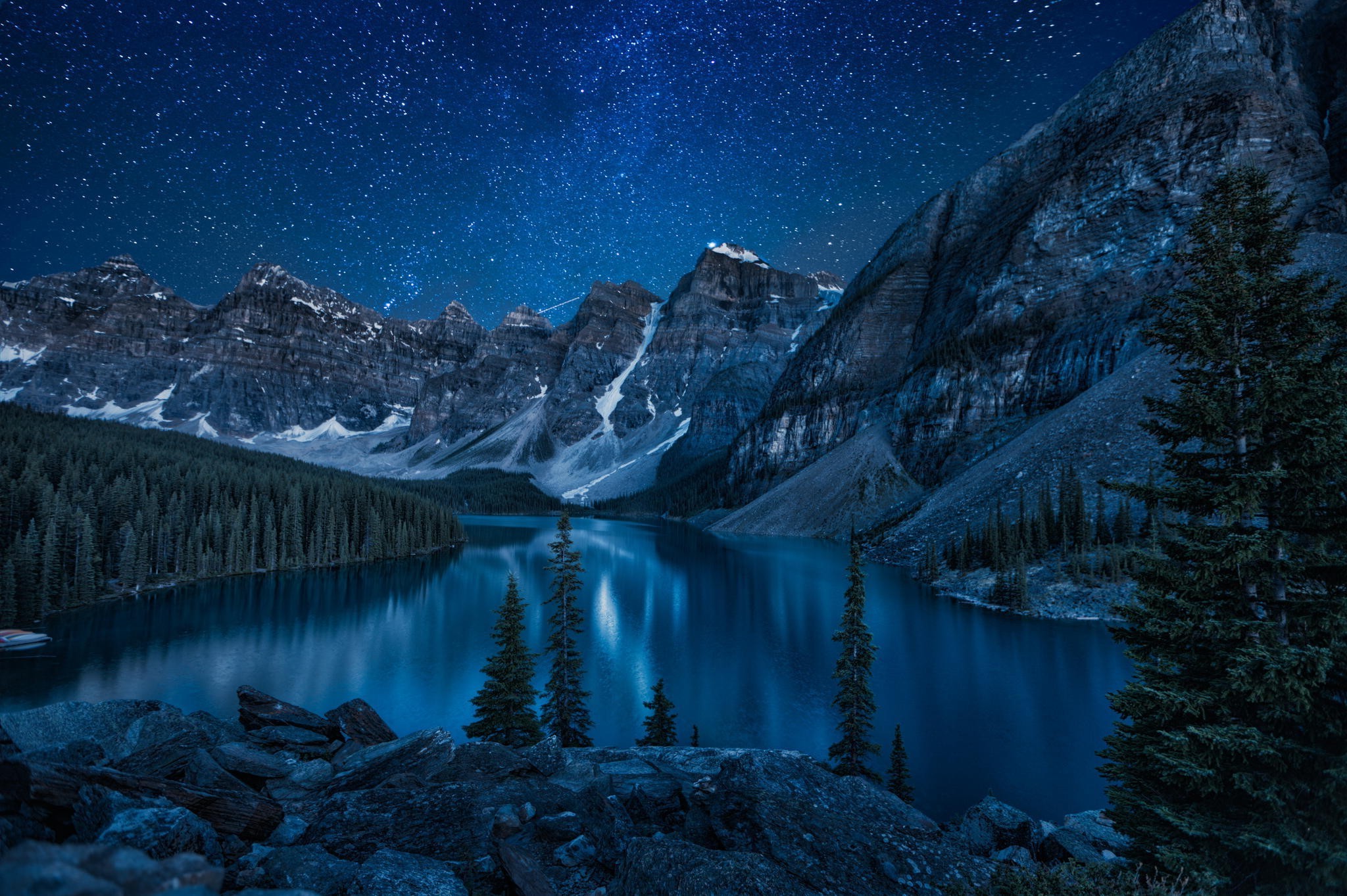 Winter Night Desktop Background Wallpaper