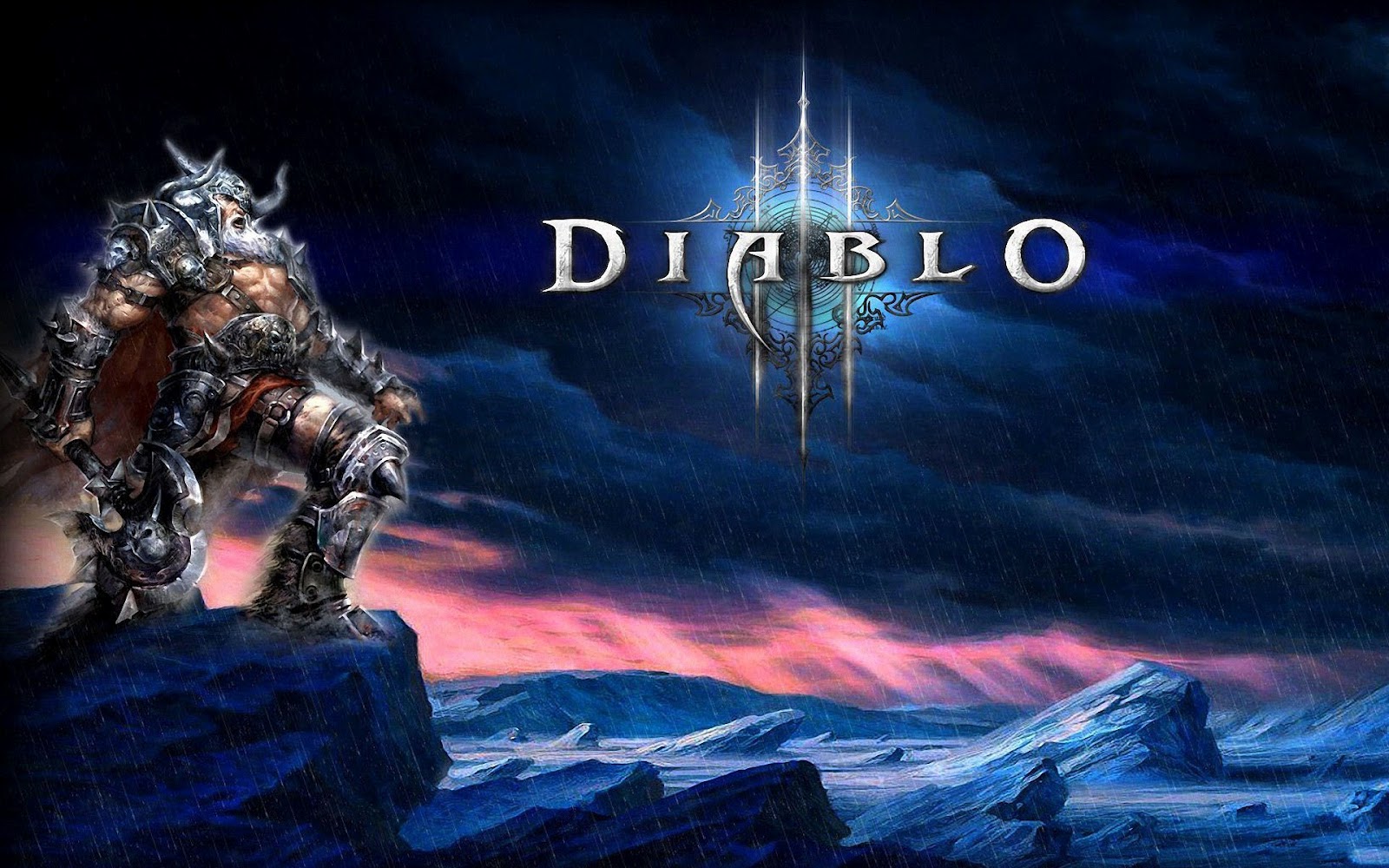 HD Diablo Wallpaper Achtergrond Met Bergen En Regen Game Jpg