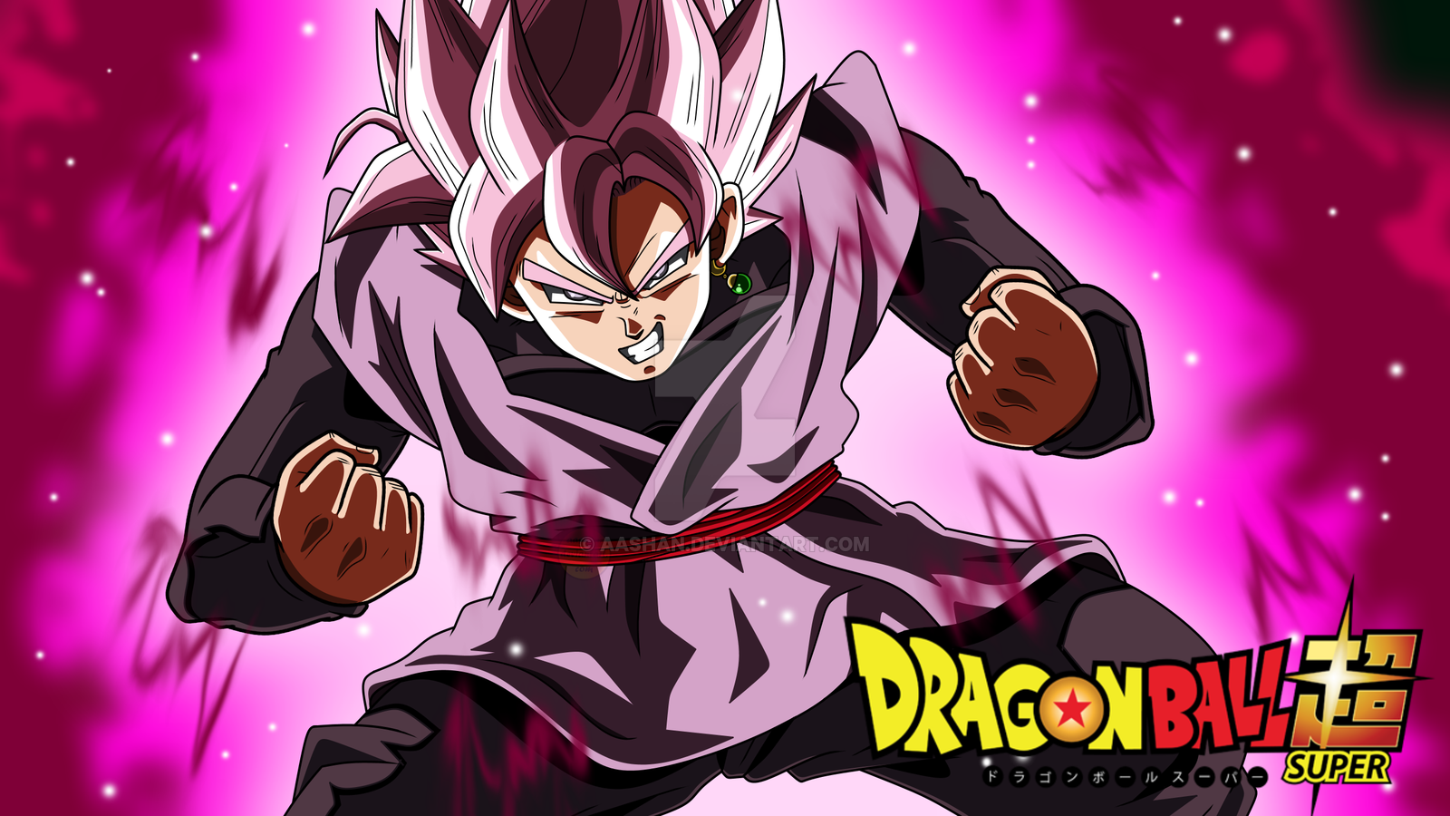 Goku Black Super Saiyan Rose Powering Up By Aashan On