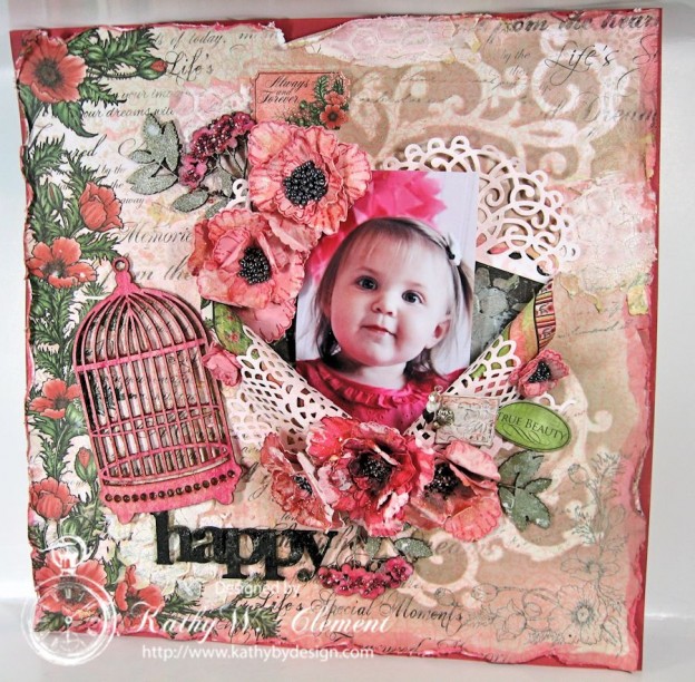 Blazing Poppies Mixed Media Layout Tutorial Kathy By Design