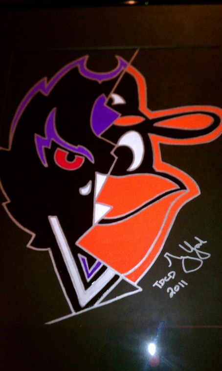 York Original Design Baltimore Orioles Ravens Logo Copyright