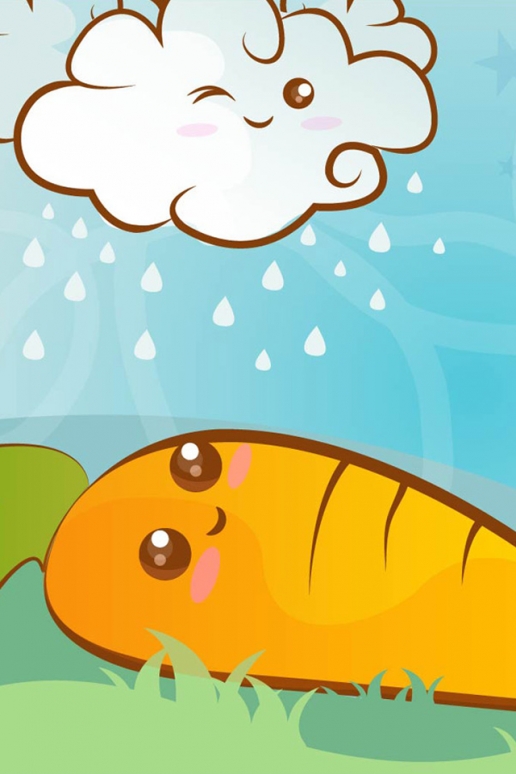 Cute Animated Food Wallpaper Cartoon Carrot