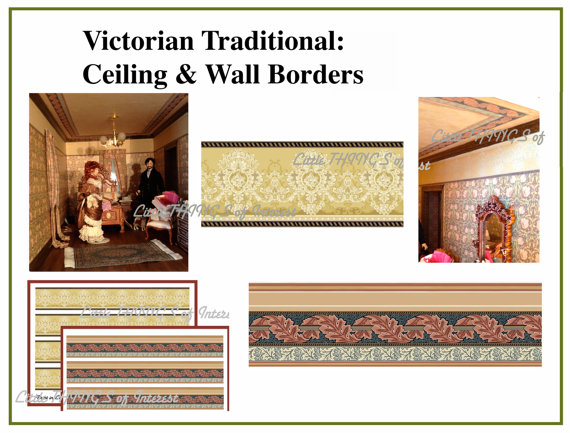 Ceiling Boarder And Wallpaper Border Scale Dollhouse