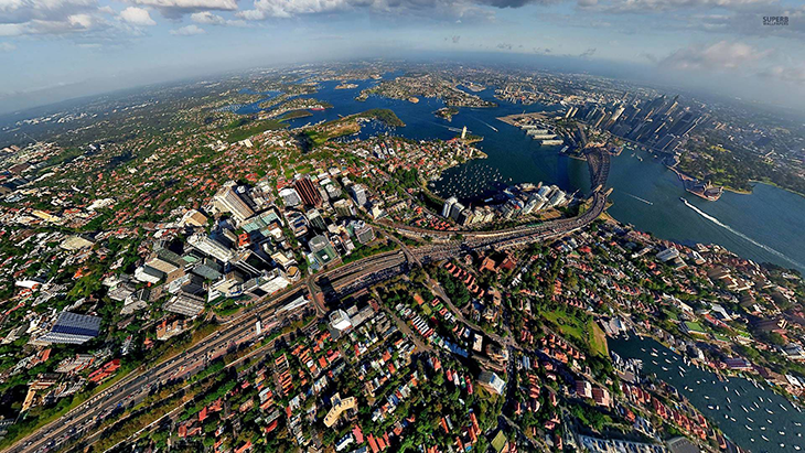 Sydney Aerial View Wallpaper   Free Download Wallpaper