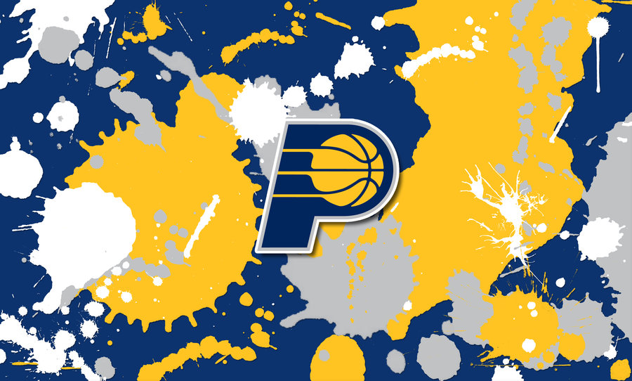 Indiana Pacers Splatter Wallpaper by tlaurenzana on