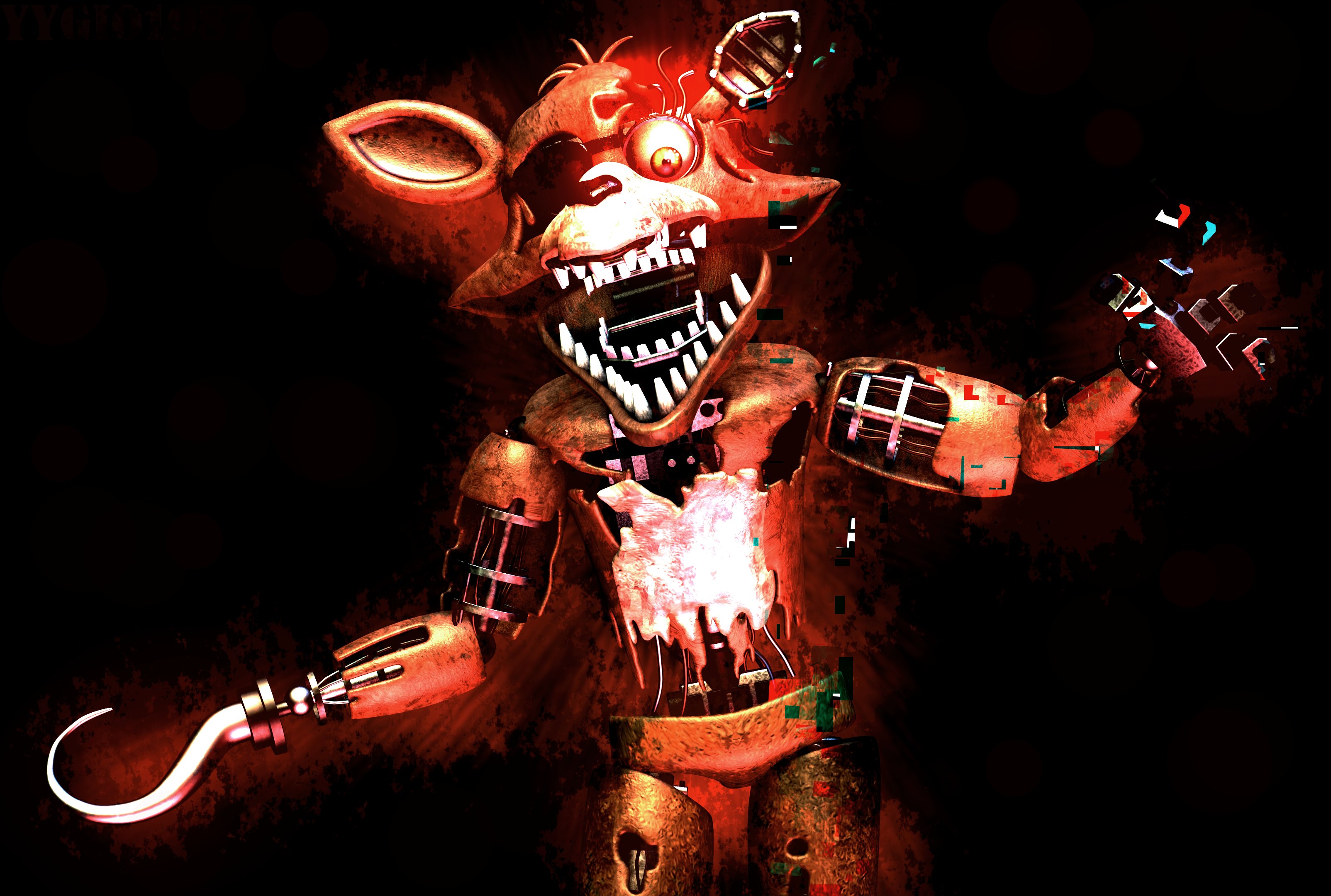 Blender Withered Foxy By Yinyanggio1987 In