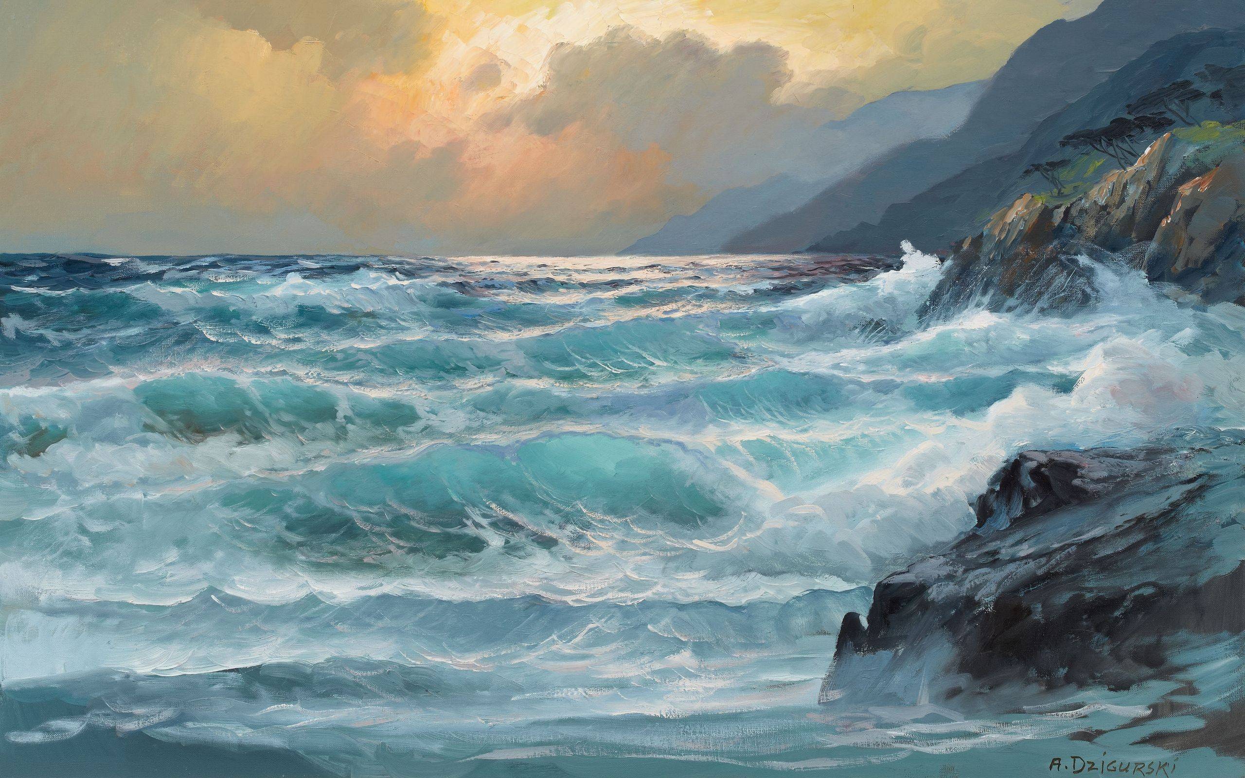 Paintings Ocean Wallpaper