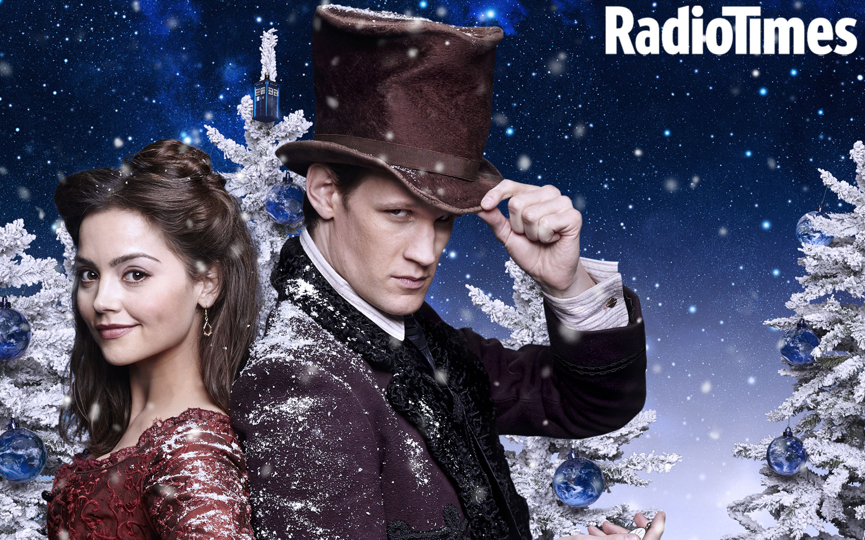 Doctor Who Exclusive Radio Times Christmas Wallpaper