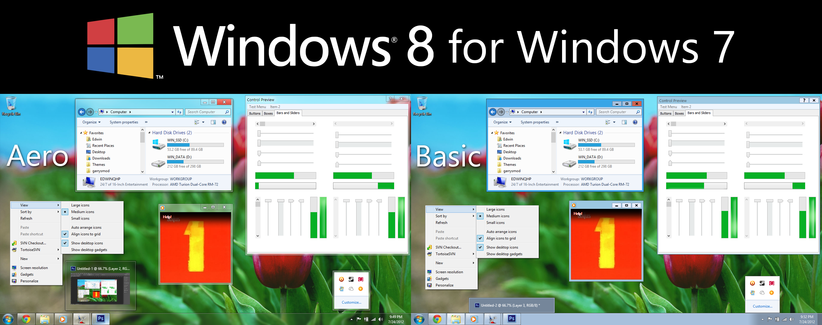 Windows 8 Release Preview for Windows 7 by wango911 2732x1080