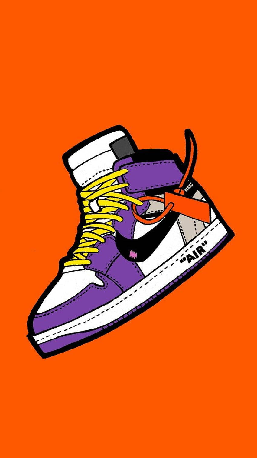 Cartoon Jordan Shoes Top Wallpaper