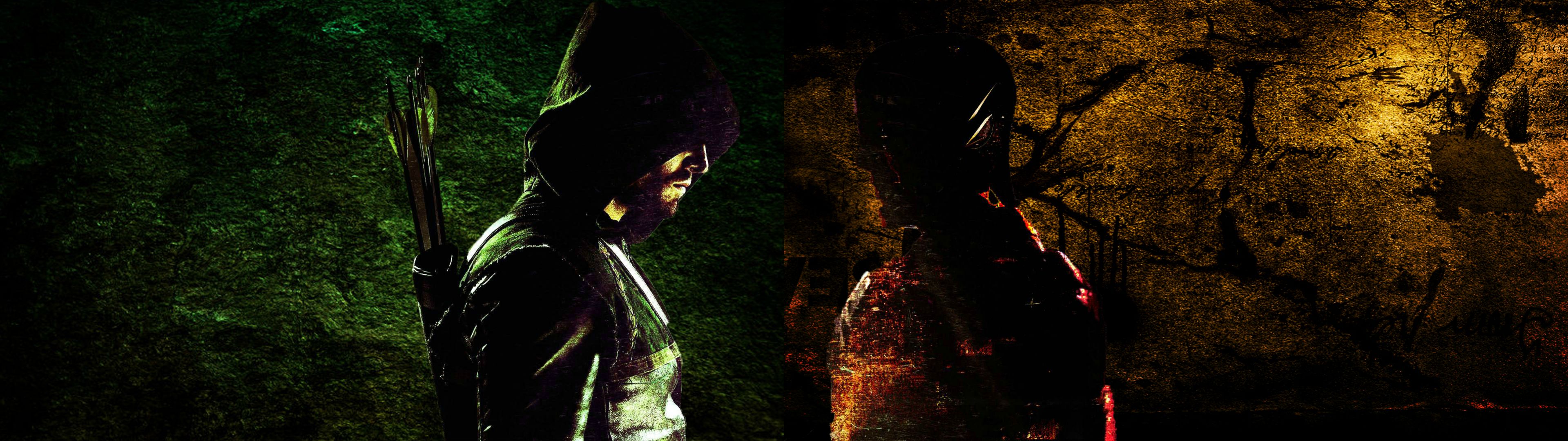 Arrow And The Flash Dual Monitor Wallpaper