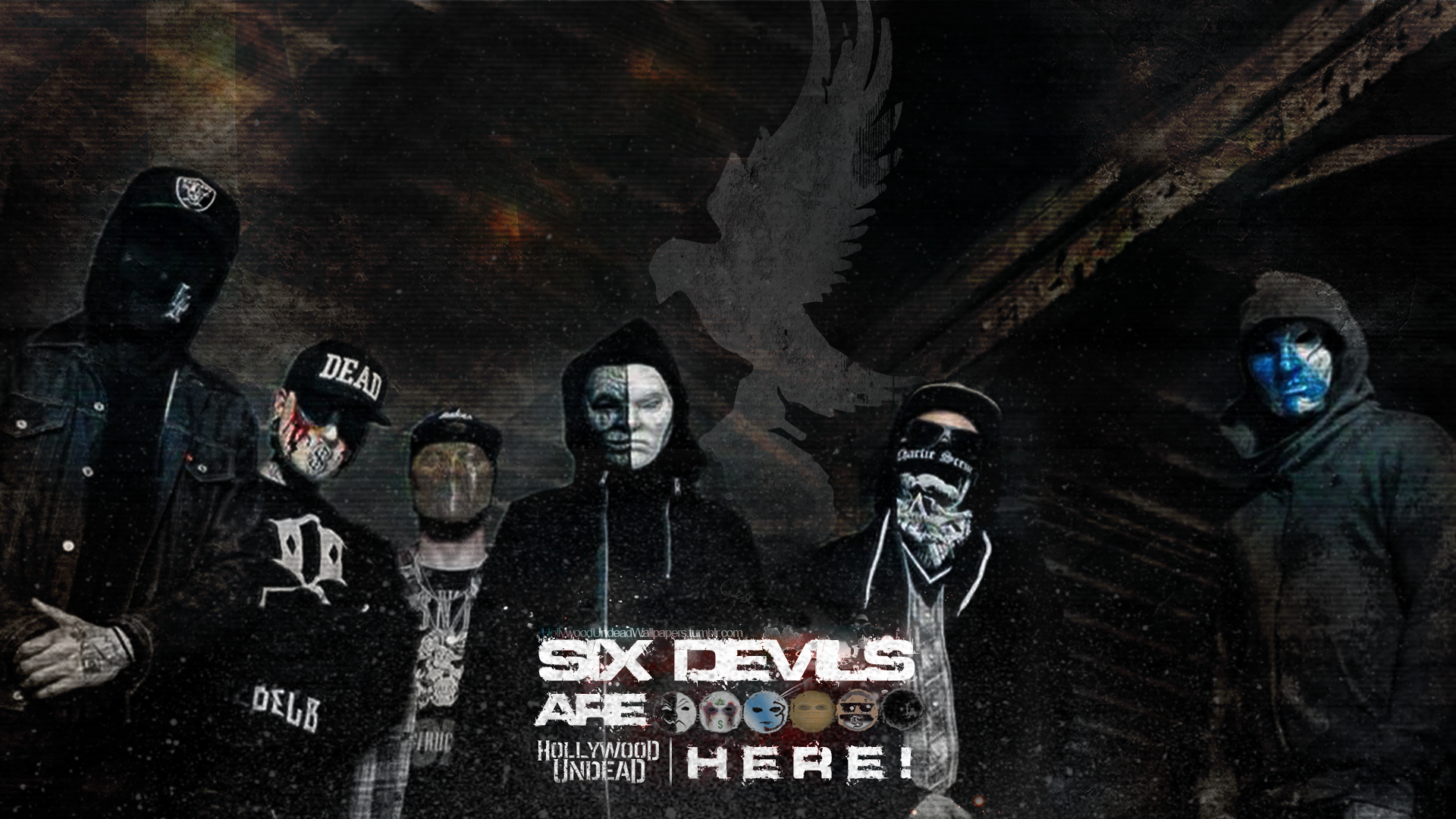 Hollywood Undead   Six Devils Are Here Wallpaper by emirulug on