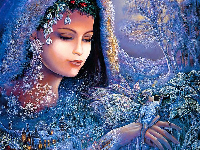 Spirit Of Winter Fantasy Godness By Josephine Wall Wallcoo