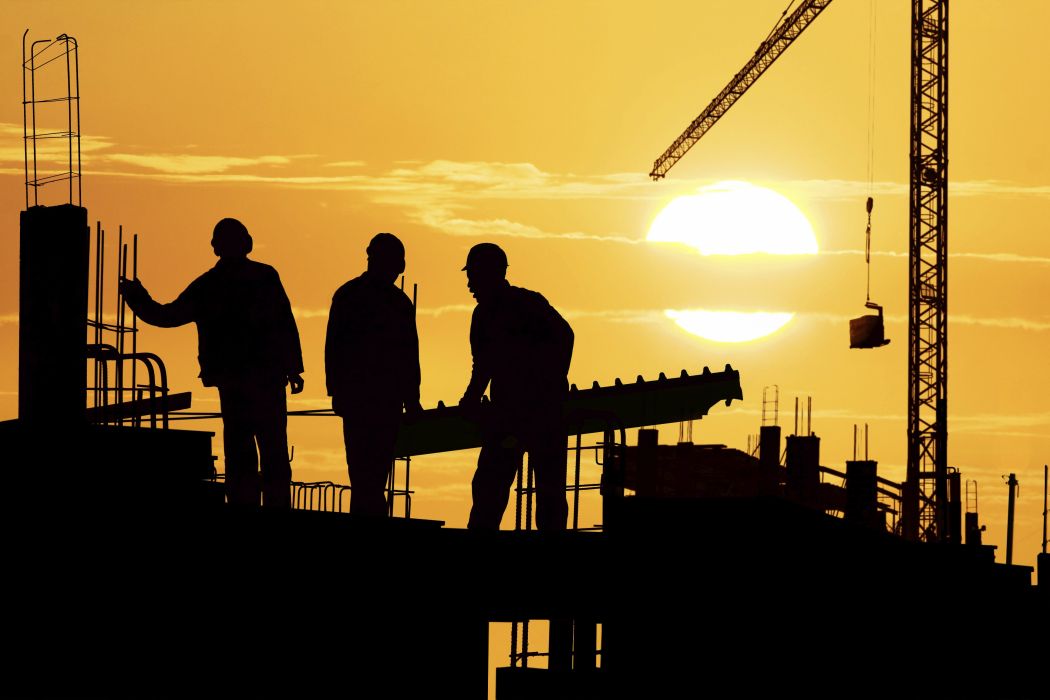 Best Silhouette Image Of People And Construction Wallpaper