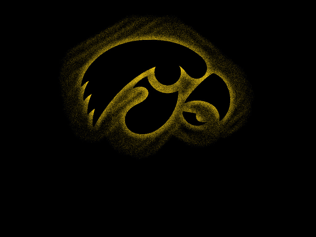 Iowa Hawkeyes Spray Paint Stencil Style Logo by cfalc0n 1024 x