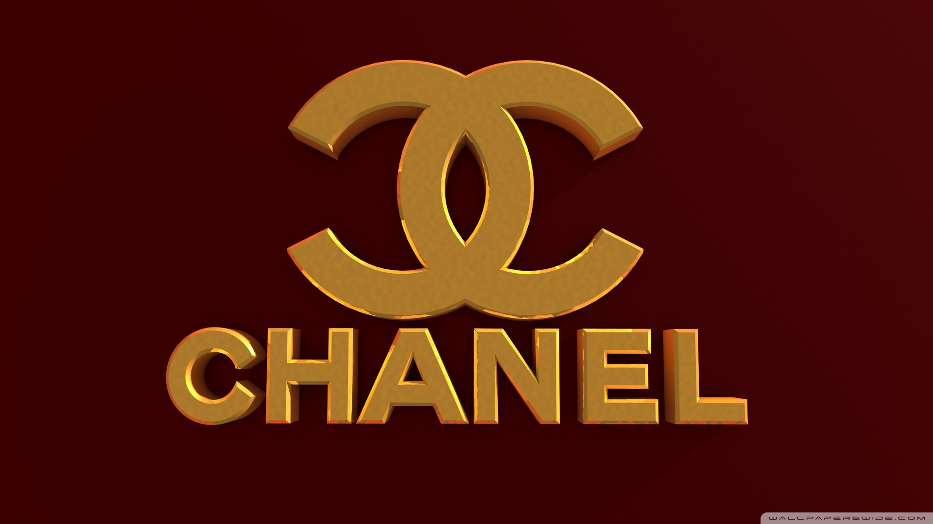 Chanel Logo Bordeaux Red Ultra HD Desktop Background Wallpaper For