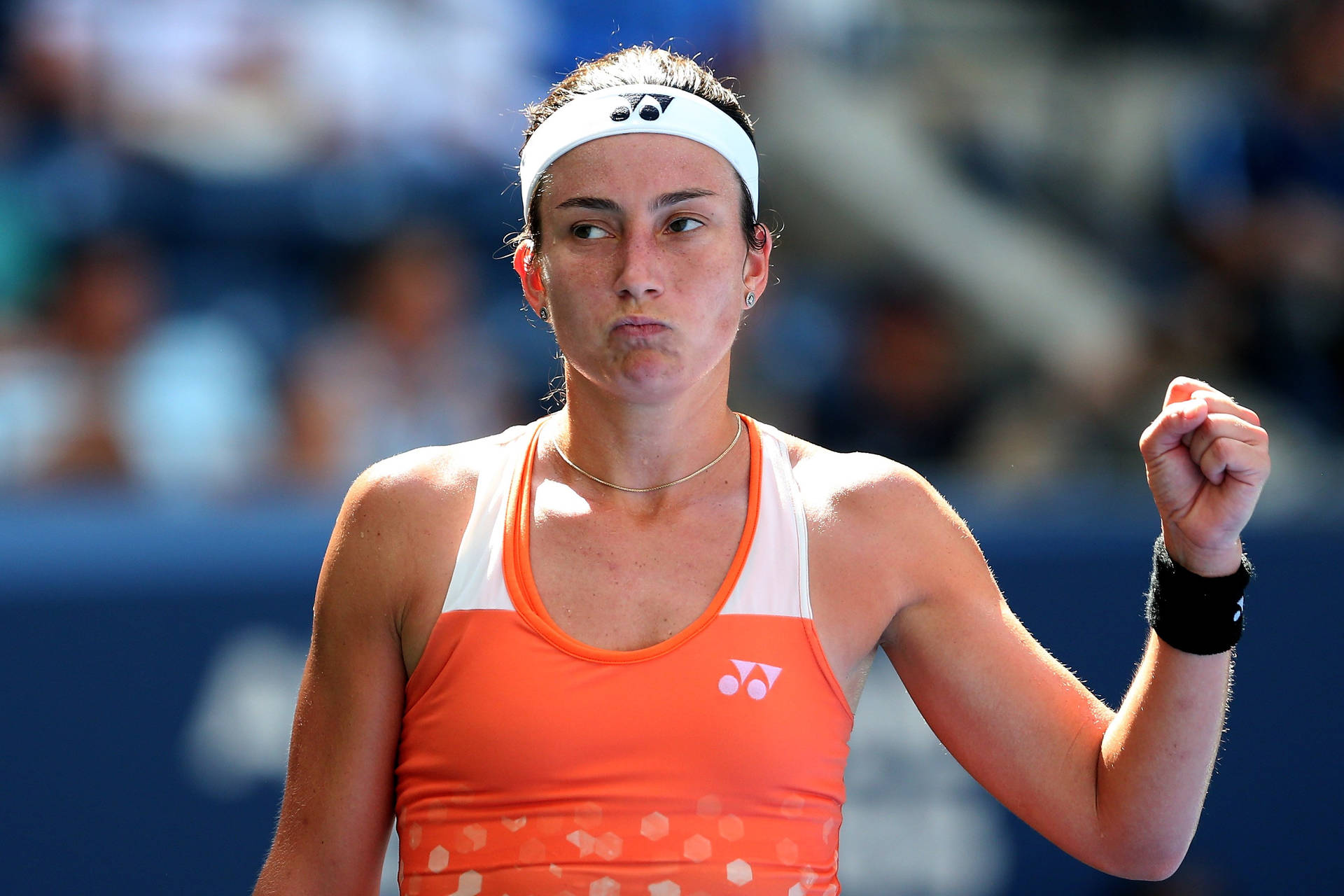 Anastasija Sevastova In Action Wallpaper