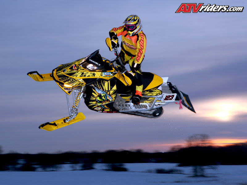Mx Racer Nick Denoble On A Ski Doo Snowmobile Wednesday Wallpaper