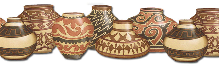 Details About Southwest Indian Pot Pottery Wallpaper Border El49016db