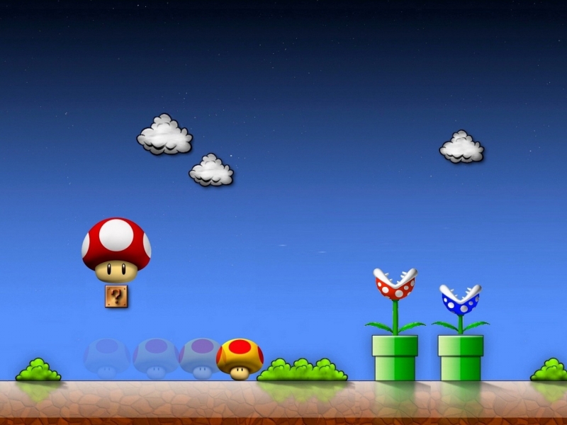 Nintendo Super Mario Bros Retro Games Wallpaper