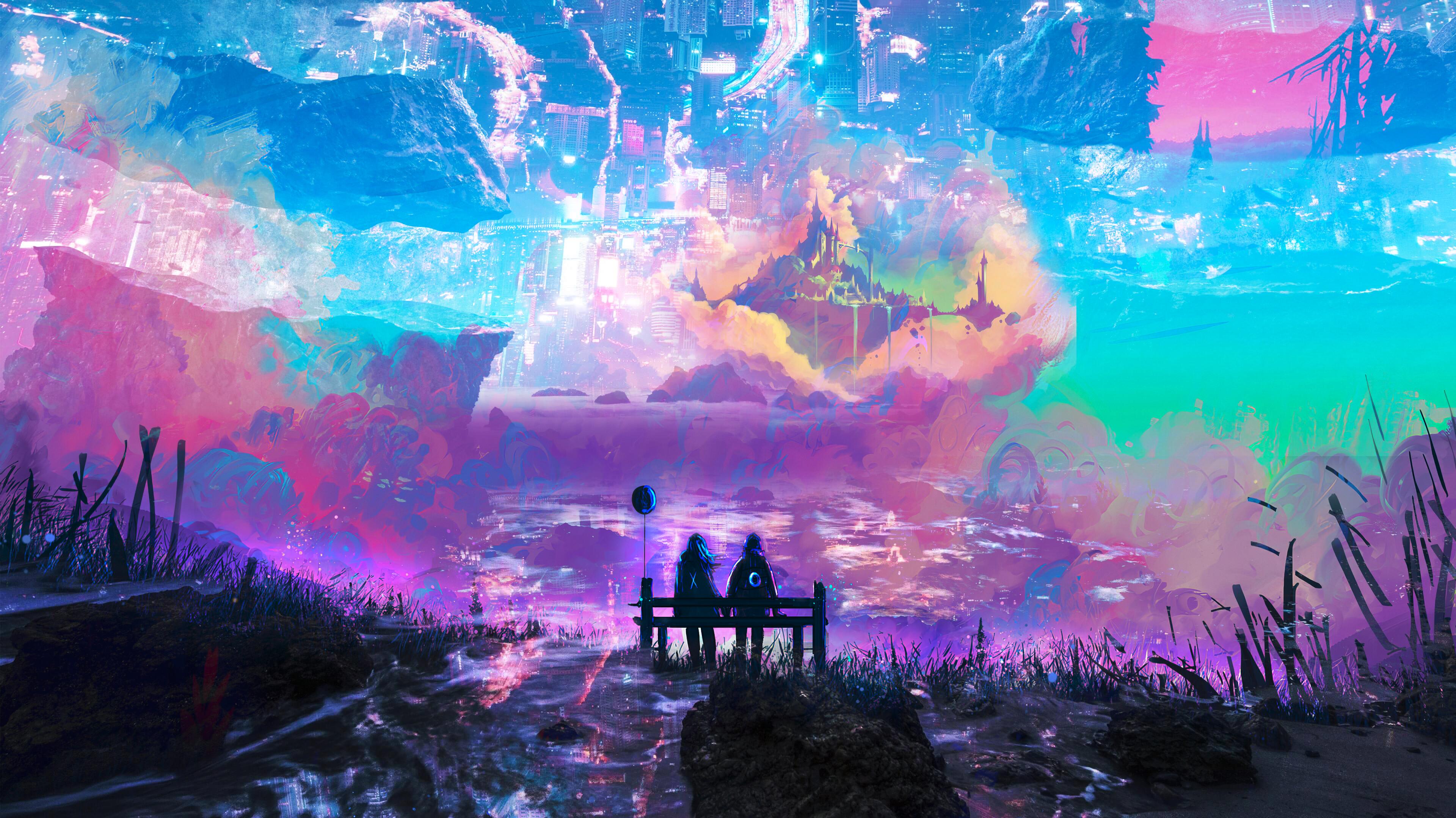 Fantasy Digital Art Sky Landscape 4k Wallpaper