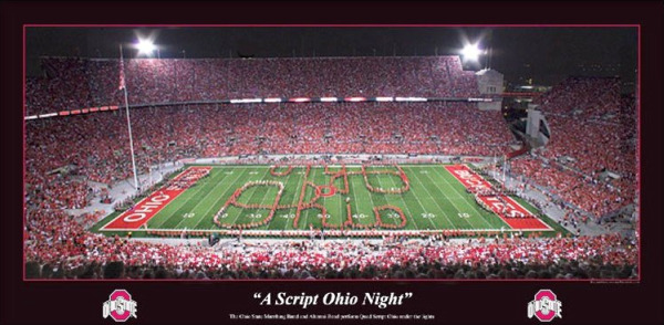 Ohio At Night Stadium Poster Posters Photos Pictures State