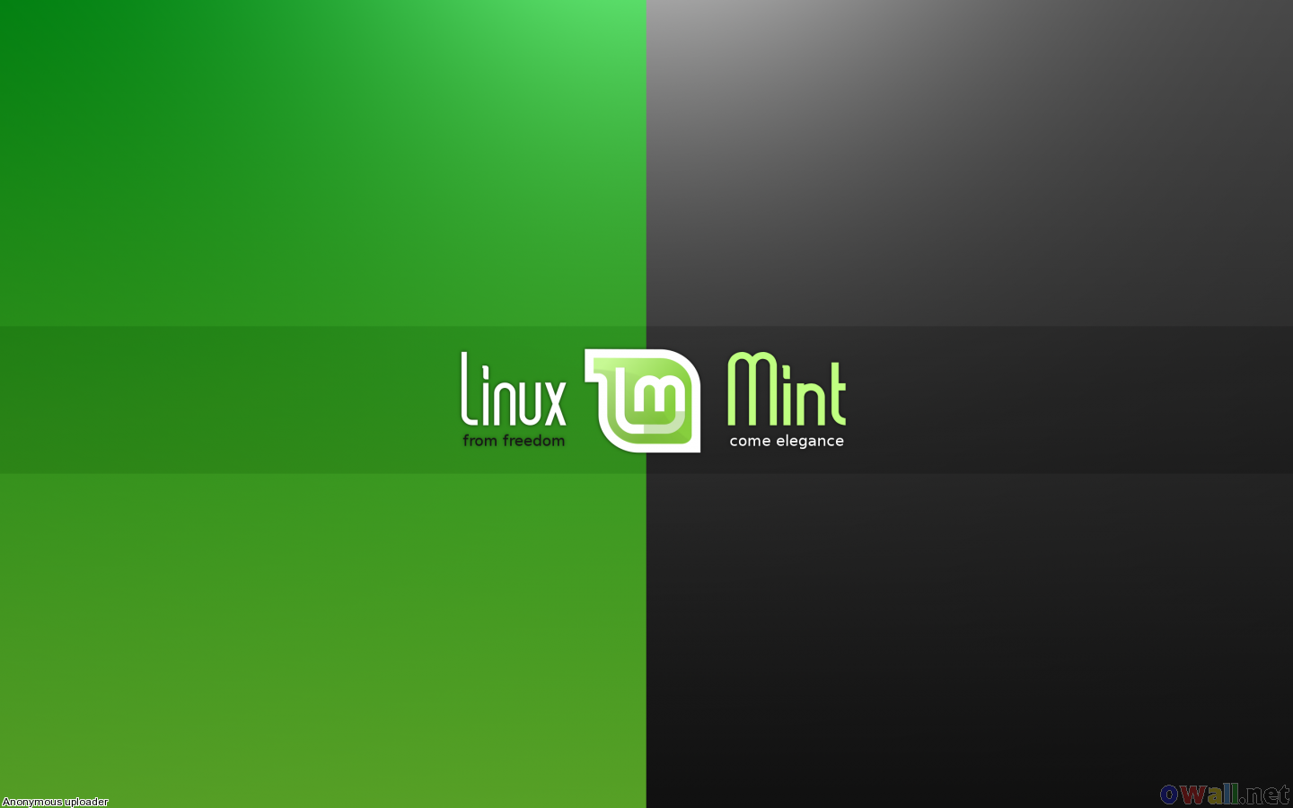 Green And Gray Linux Mint Wallpaper Open Walls