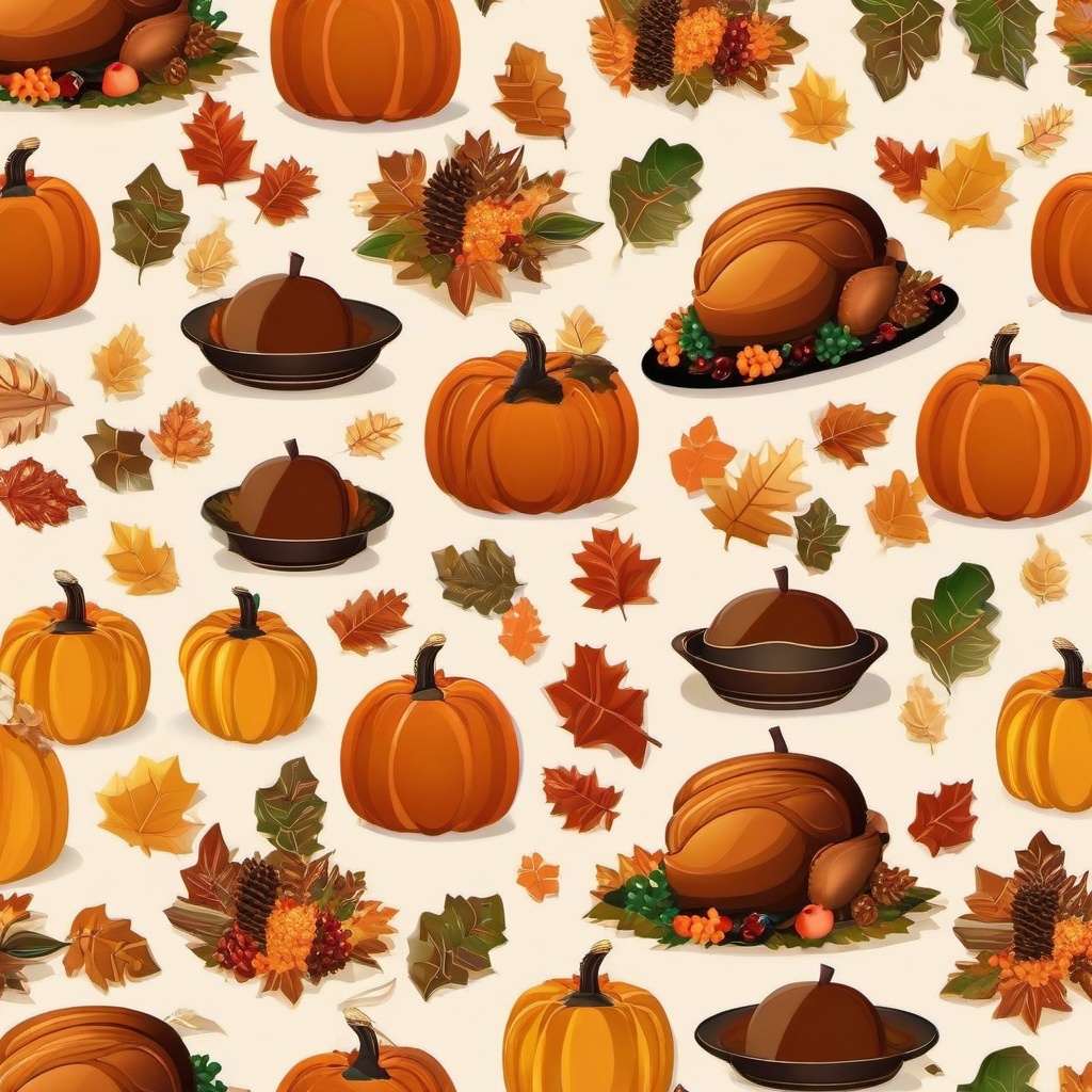 Happy Thanksgiving Seasonal Wallpaper For Pumpkins Turkey