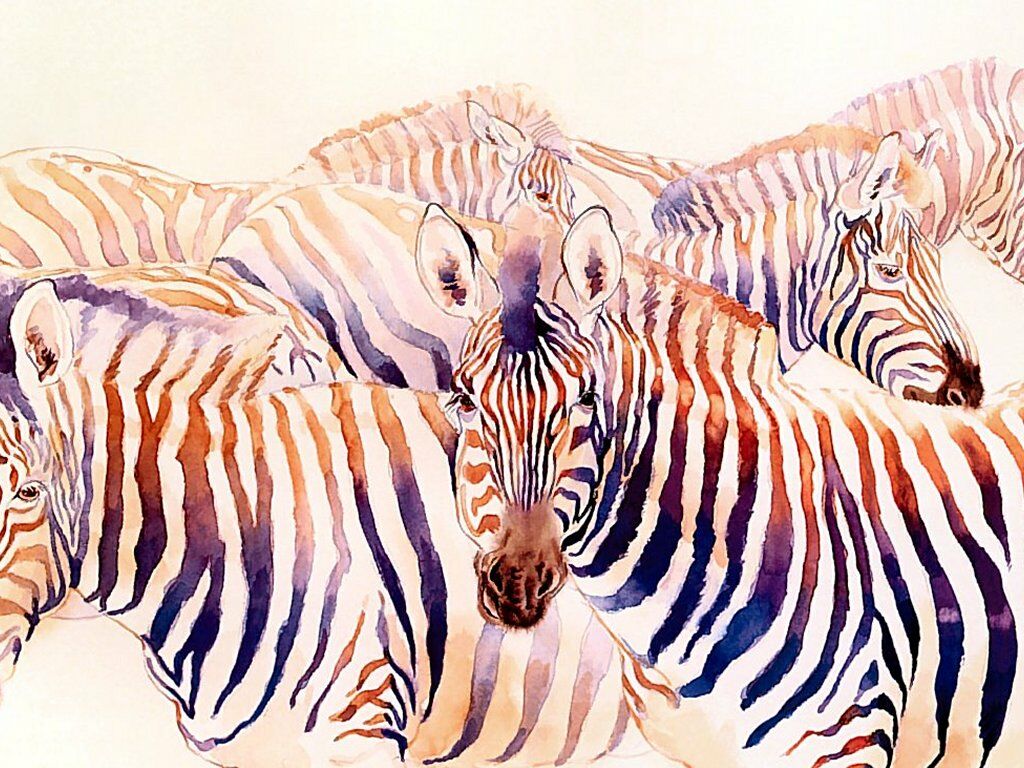 Free download Zebra Painting Free Animals Wallpaper Image with Zebra