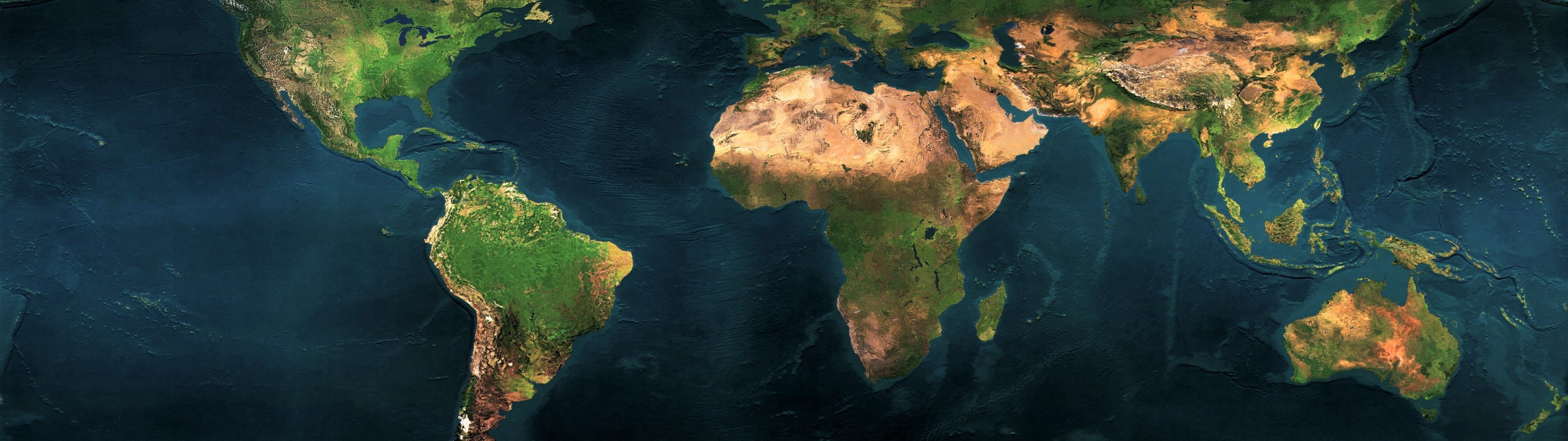 World Map Wallpaper Earth Dual Monitor