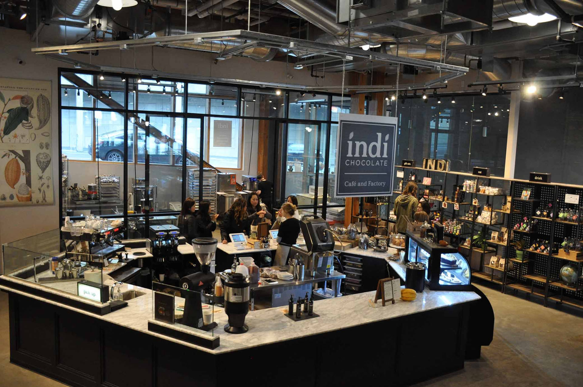 Aromatic Indi Chocolate Stand At Pike Place Market Wallpaper