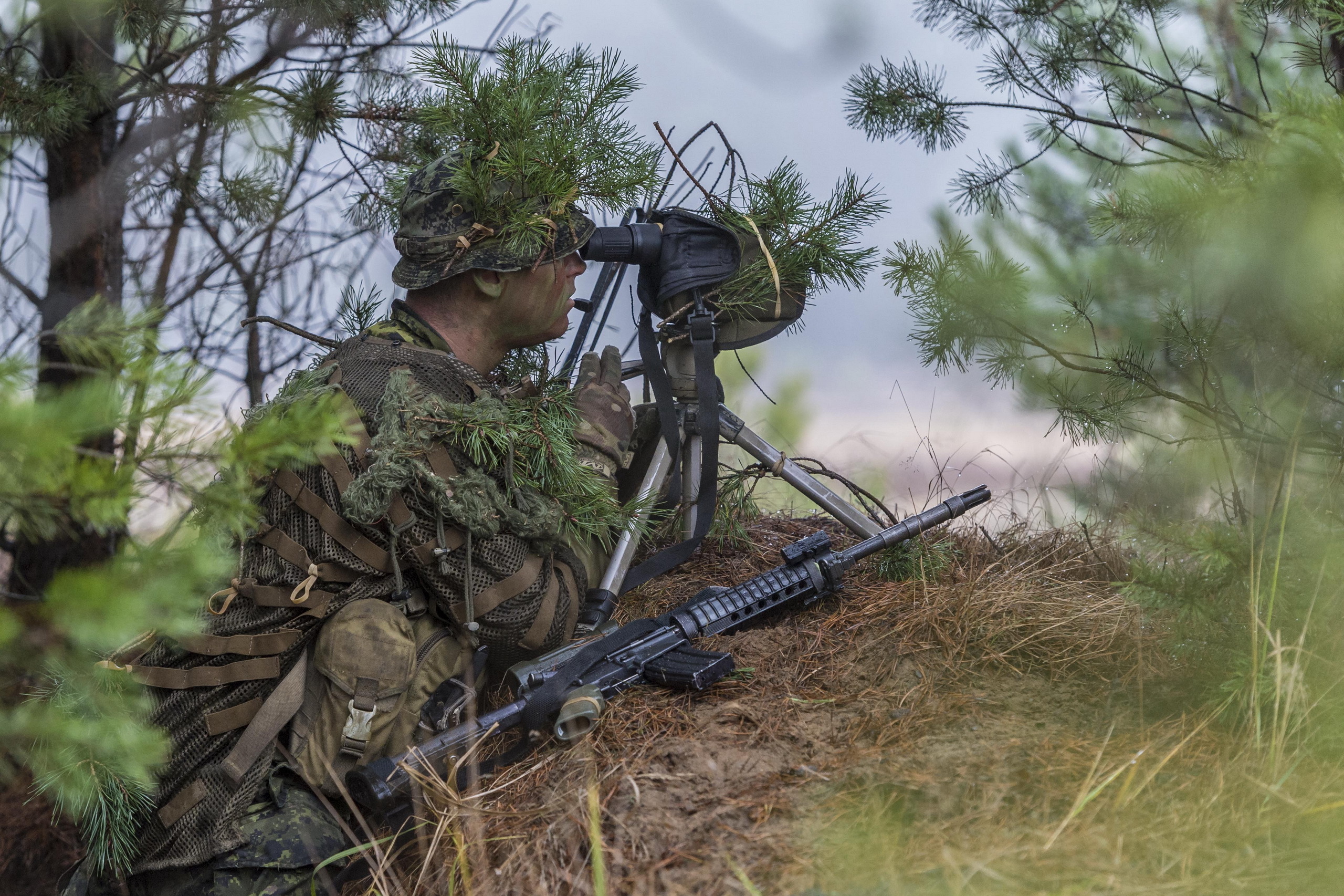 Wallpaper Canadian Armed Forces Sniper Weapon Men