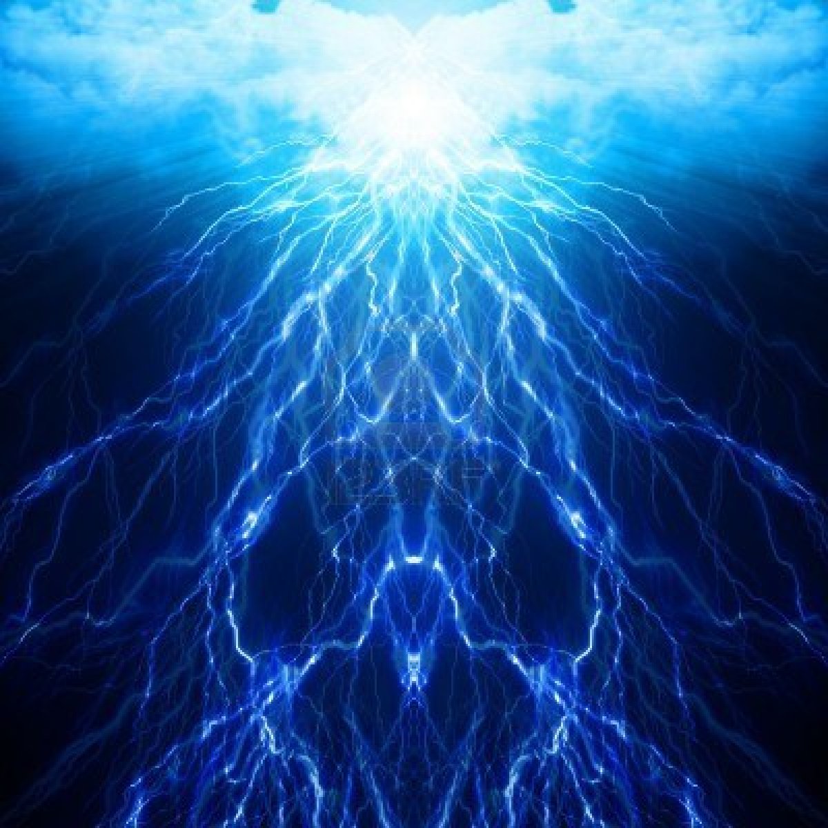 Blue Lightning Background Wallpaper HD