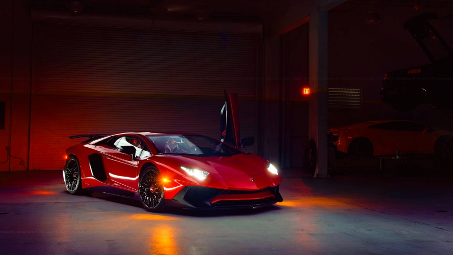 Lamborghini Aventador Red Wallpaper Hd