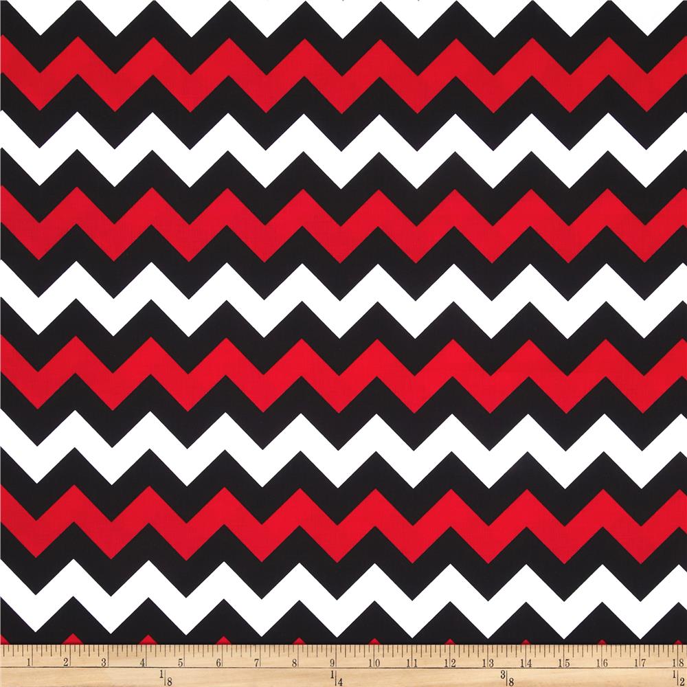 Red And White Chevron Print