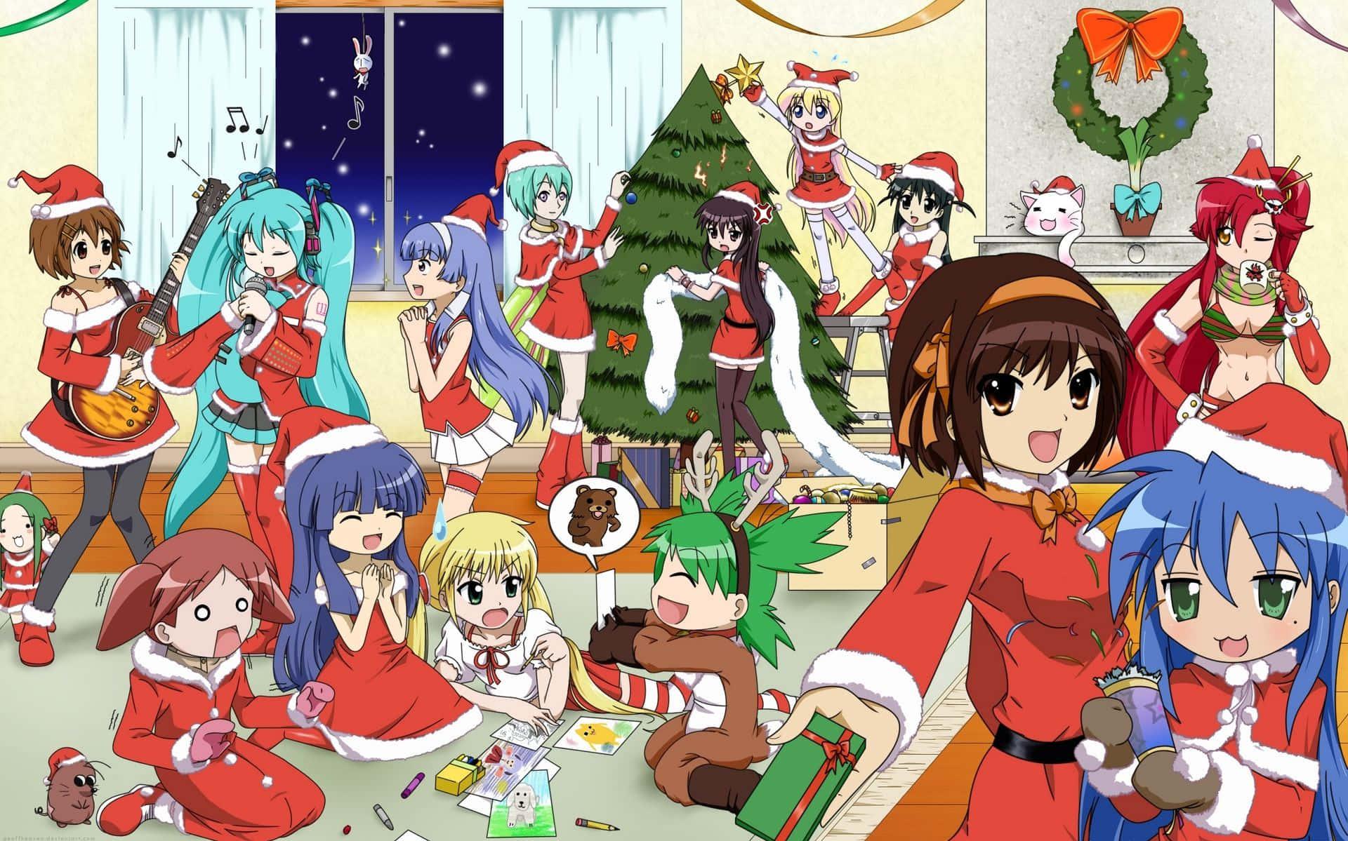 Celebrate Christmas Anime Style Wallpaper