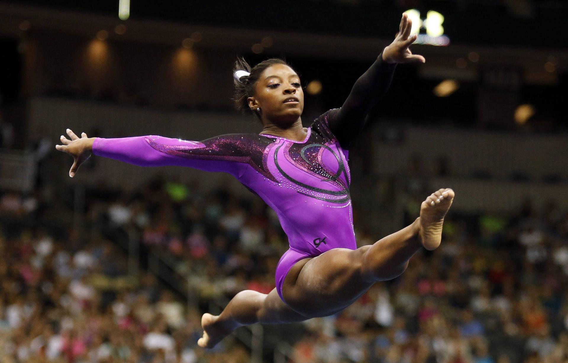 Simone Biles Us Gymnastics Championship Wallpaper