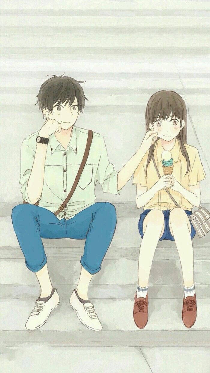 Cute Couples Cartoon Wallpaper