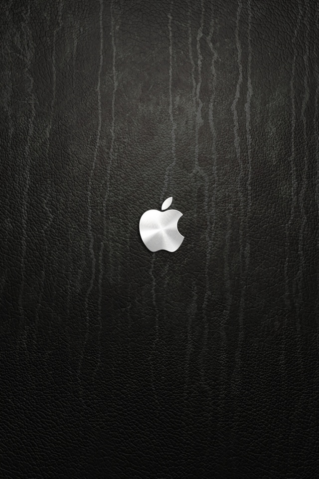 Apple Leather Logos Background For Your iPhone