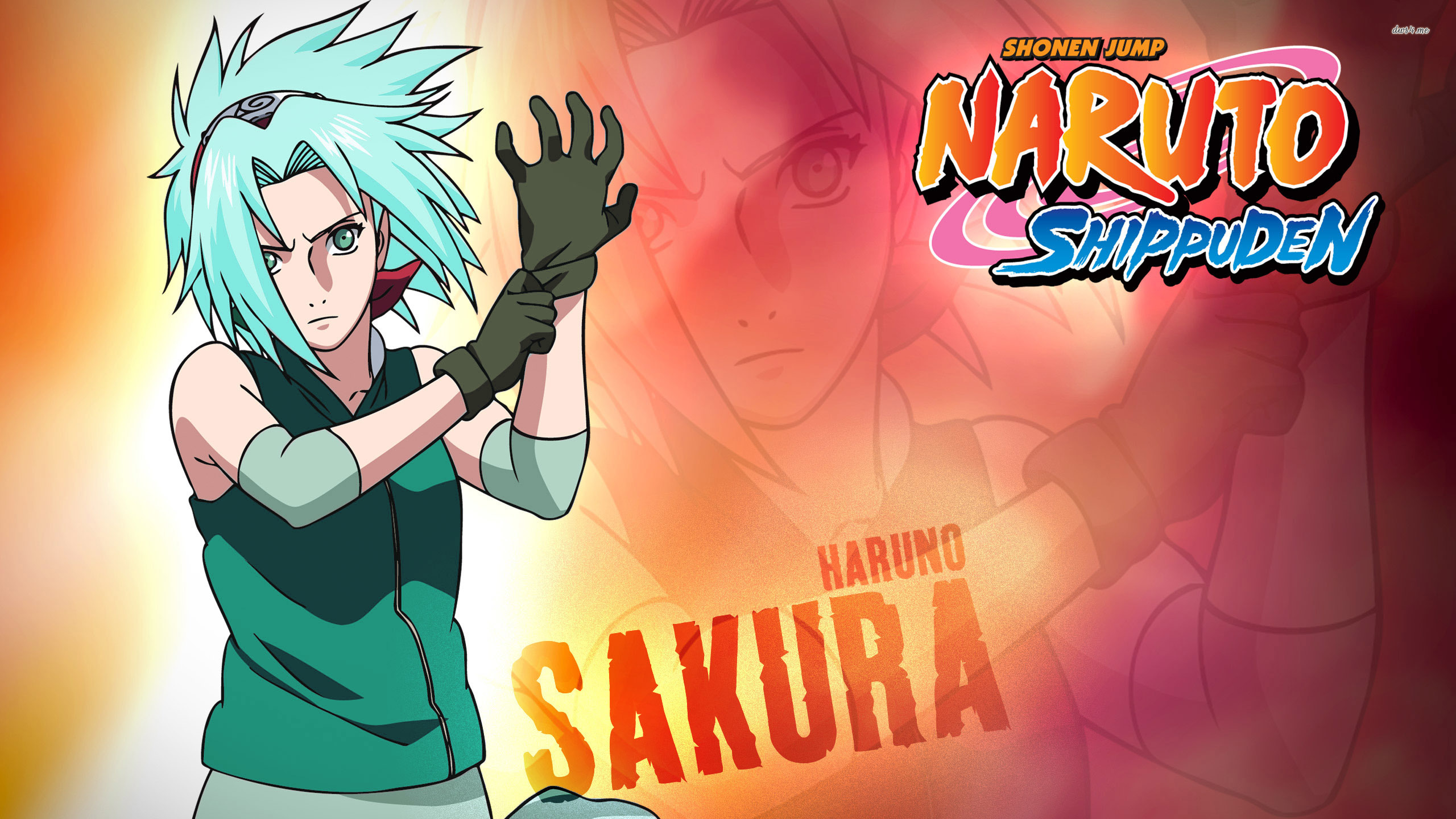 Haruno Sakura With Blue Hair Naruto Shipudden Wallpaper Anime