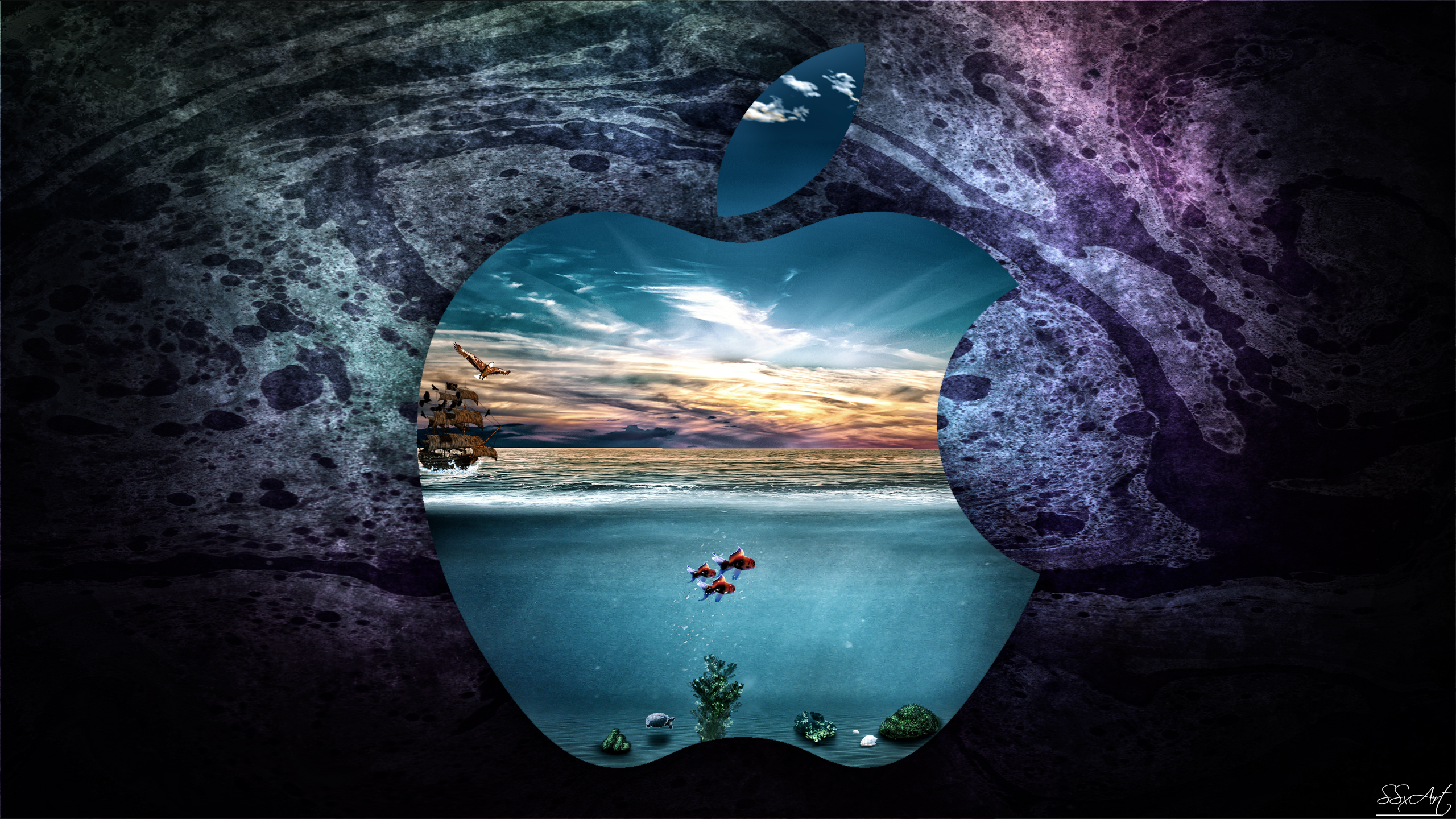 Ssxart Deviantart Apple Underwater Imac Inch