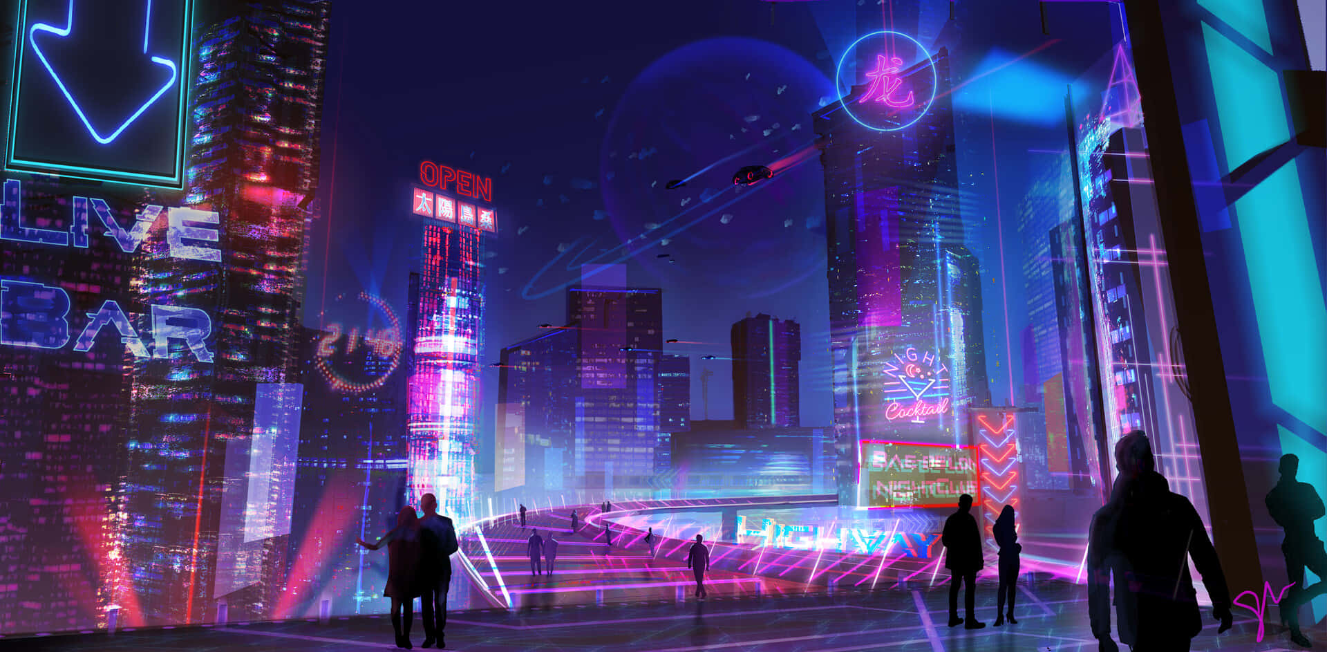 Unlock A Whole New World With Purple Neon Aesthetic Wallpaper